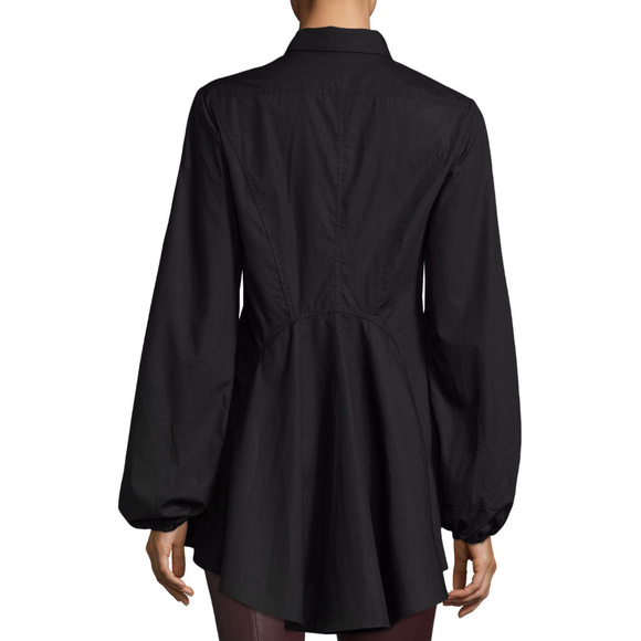 FREE PEOPLE Black All the Time Front Button Tunic - Picture 4 of 8